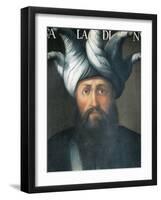 Portrait of Saladin, Salah Al-Din Yusuf-null-Framed Giclee Print