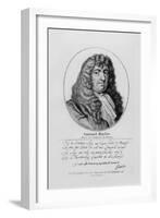 Portrait of Samuel Butler (1612-80) with an Sample of His Handwriting-Gerard Soest-Framed Giclee Print