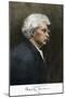 Portrait of Samuel Clemens, with His Mark Twain Autograph-null-Mounted Giclee Print