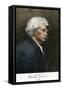 Portrait of Samuel Clemens, with His Mark Twain Autograph-null-Framed Stretched Canvas