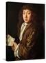 Portrait of Samuel Pepys-John Hayls-Stretched Canvas