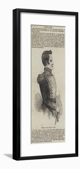 Portrait of Santa Anna-null-Framed Giclee Print