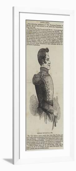 Portrait of Santa Anna-null-Framed Giclee Print