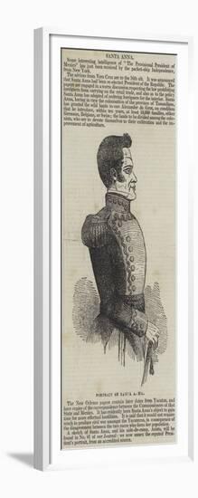 Portrait of Santa Anna-null-Framed Giclee Print