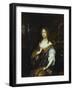 Portrait of Sara Nuyts (1645-1723), (Wife of Lambert Witsen), in an Orange, Blue and White Dress-Caspar Netscher-Framed Giclee Print