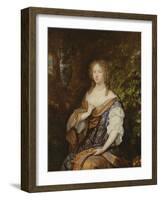 Portrait of Sara Nuyts, Wife of Lambert Witsen-Caspar Netscher-Framed Giclee Print