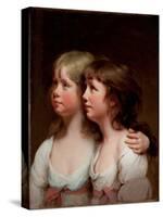 Portrait of Sarah and Ann Haden (Oil on Canvas)-Joseph Wright of Derby-Stretched Canvas