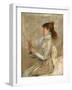 Portrait of Sarah Bernhardt, 1879 (Oil on Canvas)-Jules Bastien-Lepage-Framed Giclee Print