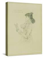 Portrait of Sarah Bernhardt, 1879-Jules Bastien-Lepage-Stretched Canvas
