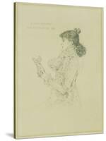Portrait of Sarah Bernhardt, 1879-Jules Bastien-Lepage-Stretched Canvas
