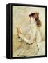 Portrait of Sarah Bernhardt-Jules Bastien-Lepage-Framed Stretched Canvas