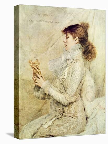 Portrait of Sarah Bernhardt-Jules Bastien-Lepage-Stretched Canvas