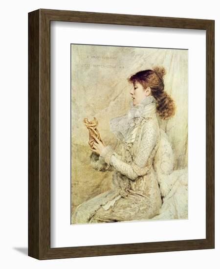 Portrait of Sarah Bernhardt-Jules Bastien-Lepage-Framed Giclee Print