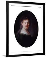 Portrait of Saskia Van Uylenburgh, 1633-Rembrandt van Rijn-Framed Giclee Print