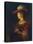 Portrait of Saskia Van Uylenburgh, the Artist's Wife, 1633/34-Rembrandt van Rijn-Stretched Canvas