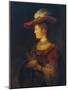 Portrait of Saskia Van Uylenburgh, the Artist's Wife, 1633/34-Rembrandt van Rijn-Mounted Giclee Print