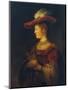 Portrait of Saskia Van Uylenburgh, the Artist's Wife, 1633/34-Rembrandt van Rijn-Mounted Giclee Print