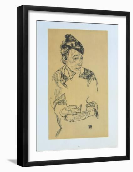 Portrait of Schiele's Mother-Egon Schiele-Framed Collectable Print