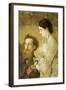 Portrait of Sculptor Reinhold Begas with His Wife, 1869-1870-Anton Romako-Framed Giclee Print