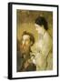 Portrait of Sculptor Reinhold Begas with His Wife, 1869-1870-Anton Romako-Framed Giclee Print