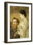 Portrait of Sculptor Reinhold Begas with His Wife, 1869-1870-Anton Romako-Framed Giclee Print