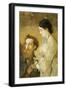 Portrait of Sculptor Reinhold Begas with His Wife, 1869-1870-Anton Romako-Framed Giclee Print