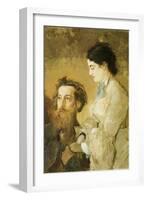 Portrait of Sculptor Reinhold Begas with His Wife, 1869-1870-Anton Romako-Framed Giclee Print