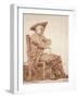 Portrait of Seated Man, known as Postiglione-Jean-Honoré Fragonard-Framed Giclee Print