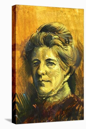 Portrait of Selma Lagerlof (Marbacka 1858-Marbacka-null-Stretched Canvas