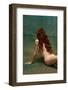 Portrait of Sensual Beautiful Redhead Girl with Long Curly Hair. Gorgeous Hair and Deep Green Eyes.-master1305-Framed Photographic Print