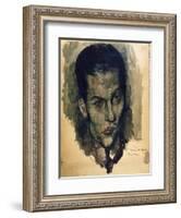 Portrait of Serge Lifar-Pavel Tchelitchev-Framed Giclee Print