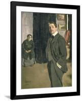 Portrait of Sergei Pavlovich Diaghilev with His Nurse, 1906-Leon Bakst-Framed Giclee Print