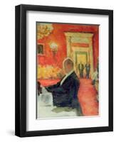 Portrait of Sergei Prokofiev at Work, 1937-Leonid Osipovic Pasternak-Framed Giclee Print