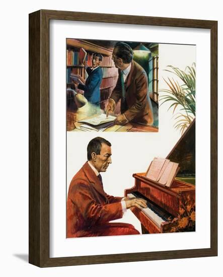 Portrait of Sergei Rachmaninov-Andrew Howat-Framed Giclee Print