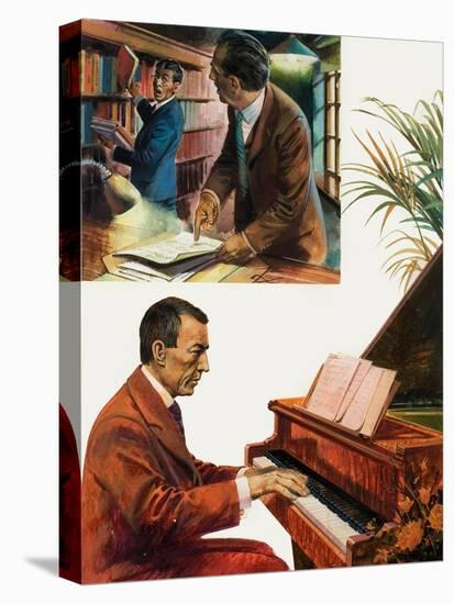 Portrait of Sergei Rachmaninov-Andrew Howat-Stretched Canvas