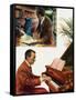 Portrait of Sergei Rachmaninov-Andrew Howat-Framed Stretched Canvas