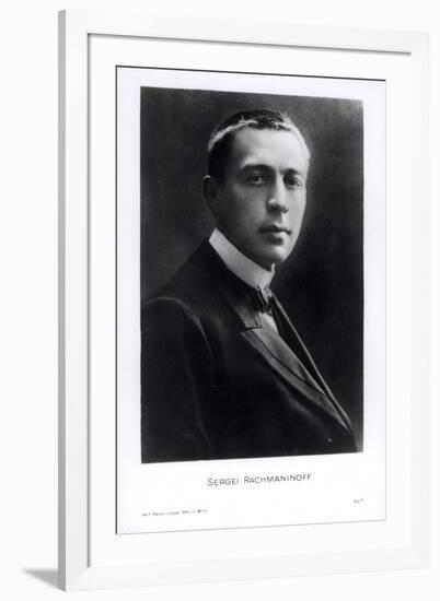 Portrait of Sergei Rachmaninov-null-Framed Photographic Print