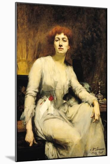 Portrait of Severine 1893-Amelie Beaury-saurel-Mounted Giclee Print
