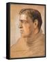 Portrait of Shackleton, from 'The Heart of the Antarctic' by Sir Ernest Shackleton (1874-1922)-George Marston-Framed Stretched Canvas