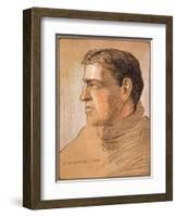 Portrait of Shackleton, from 'The Heart of the Antarctic' by Sir Ernest Shackleton (1874-1922)-George Marston-Framed Premium Giclee Print