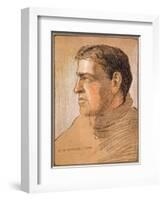 Portrait of Shackleton, from 'The Heart of the Antarctic' by Sir Ernest Shackleton (1874-1922)-George Marston-Framed Premium Giclee Print