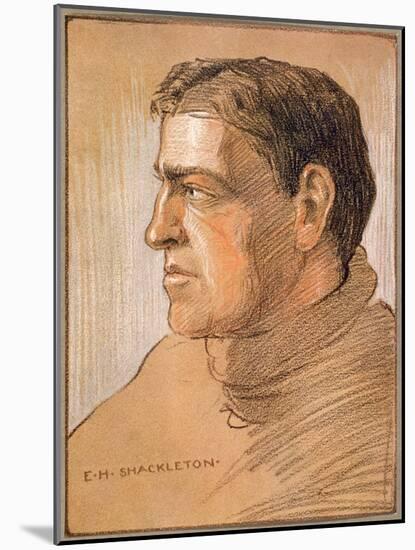 Portrait of Shackleton, from 'The Heart of the Antarctic' by Sir Ernest Shackleton (1874-1922)-George Marston-Mounted Giclee Print