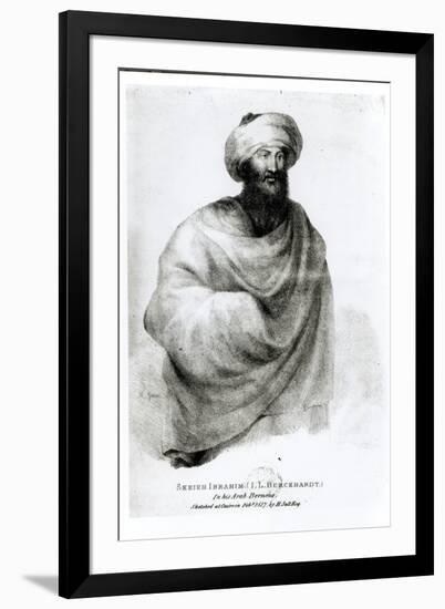 Portrait of Sheikh Ibrahim, or Johann Ludwig Burckhardt 1817-Henry Salt-Framed Giclee Print