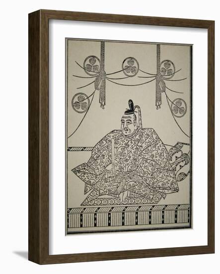 Portrait of Shogun Tokugawa Ieyasu in Court Dress-Japanese School-Framed Giclee Print