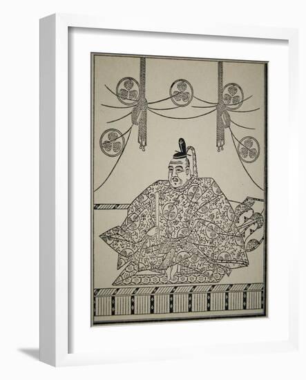 Portrait of Shogun Tokugawa Ieyasu in Court Dress-Japanese School-Framed Giclee Print