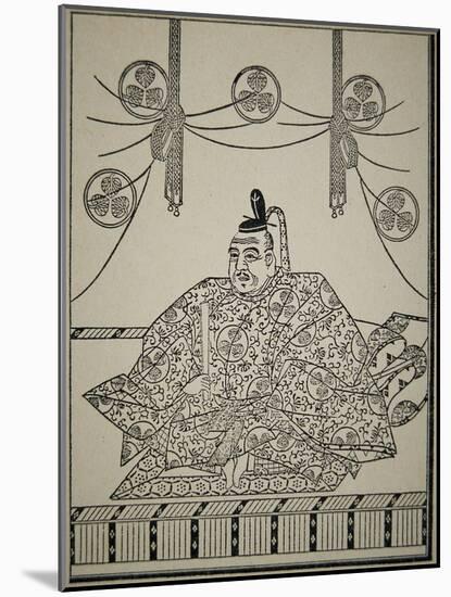Portrait of Shogun Tokugawa Ieyasu in Court Dress-Japanese School-Mounted Giclee Print