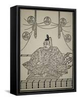 Portrait of Shogun Tokugawa Ieyasu in Court Dress-Japanese School-Framed Stretched Canvas