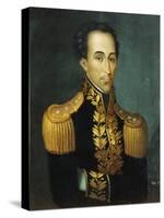 Portrait of Simon Bolivar, 1831 (Oil on Canvas)-Jose Anselmo (attr to) Yanez-Stretched Canvas