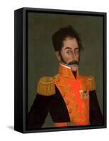 Portrait of Simón Bolívar, C. 1823-José Gil de Castro-Framed Stretched Canvas