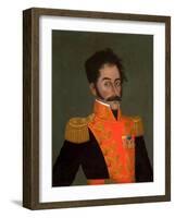 Portrait of Simón Bolívar, C. 1823-José Gil de Castro-Framed Giclee Print